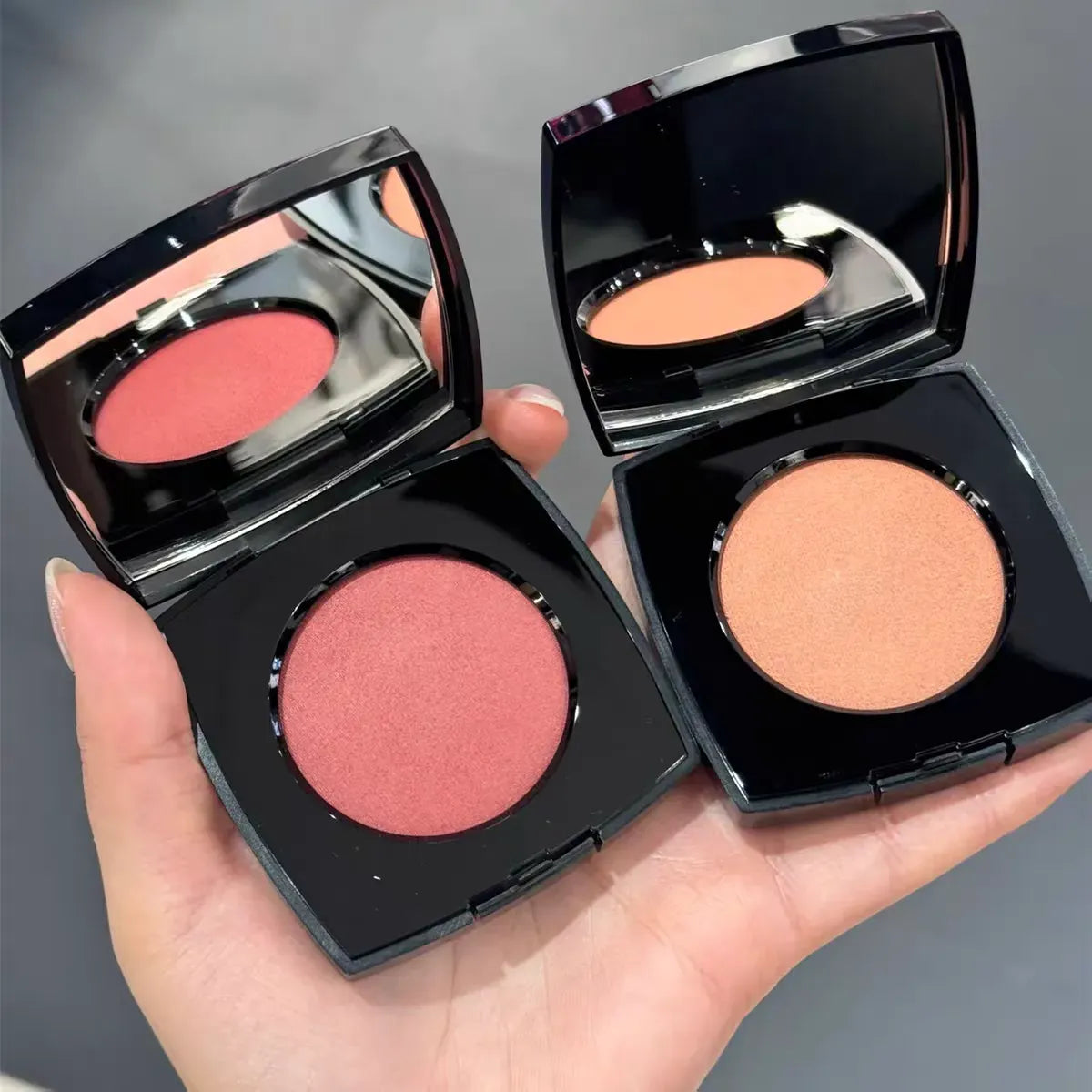 Product in use showing natural cheek application