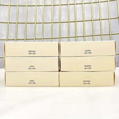 Swatch demonstration of the palette's shades on skin for glow effect reference