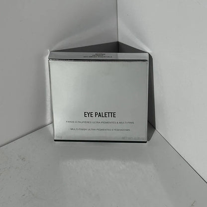 Close-up view of eyeshadow palette with visible texture and pigmentation