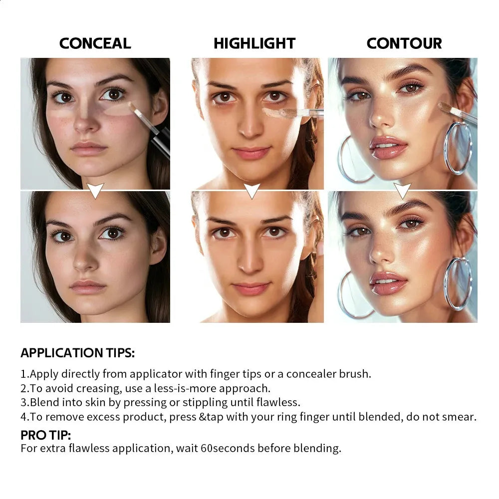 Waterproof liquid concealer with matte finish in packaging
