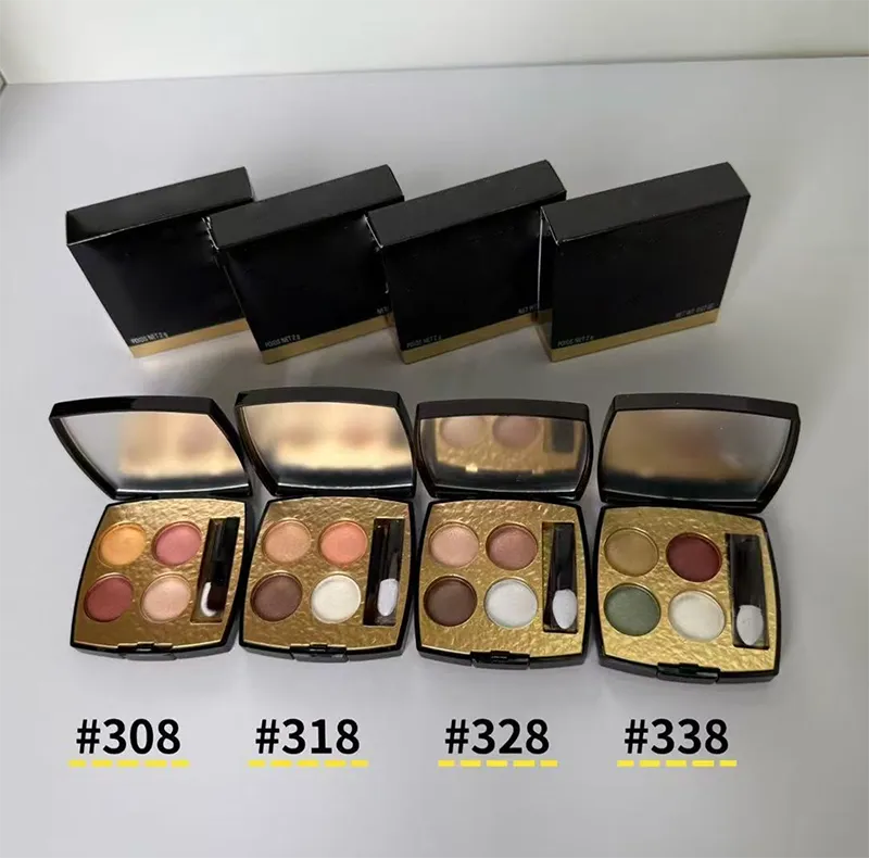Open eyeshadow palette showing four complementary shades