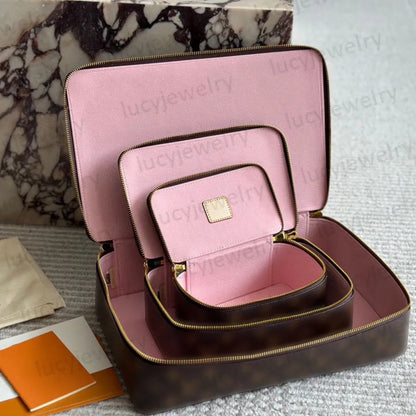 Leather jewelry storage box with floral design and multiple compartments