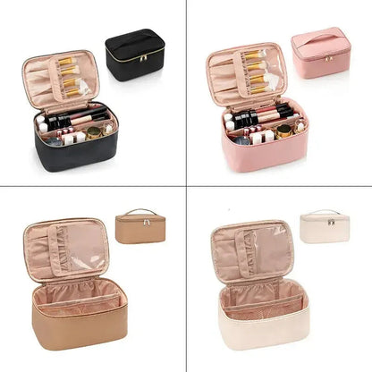 Waterproof toiletry bag with large interior space for cosmetics