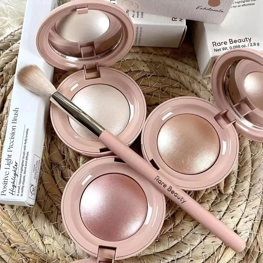 Silky finish liquid highlighter applied on cheekbones