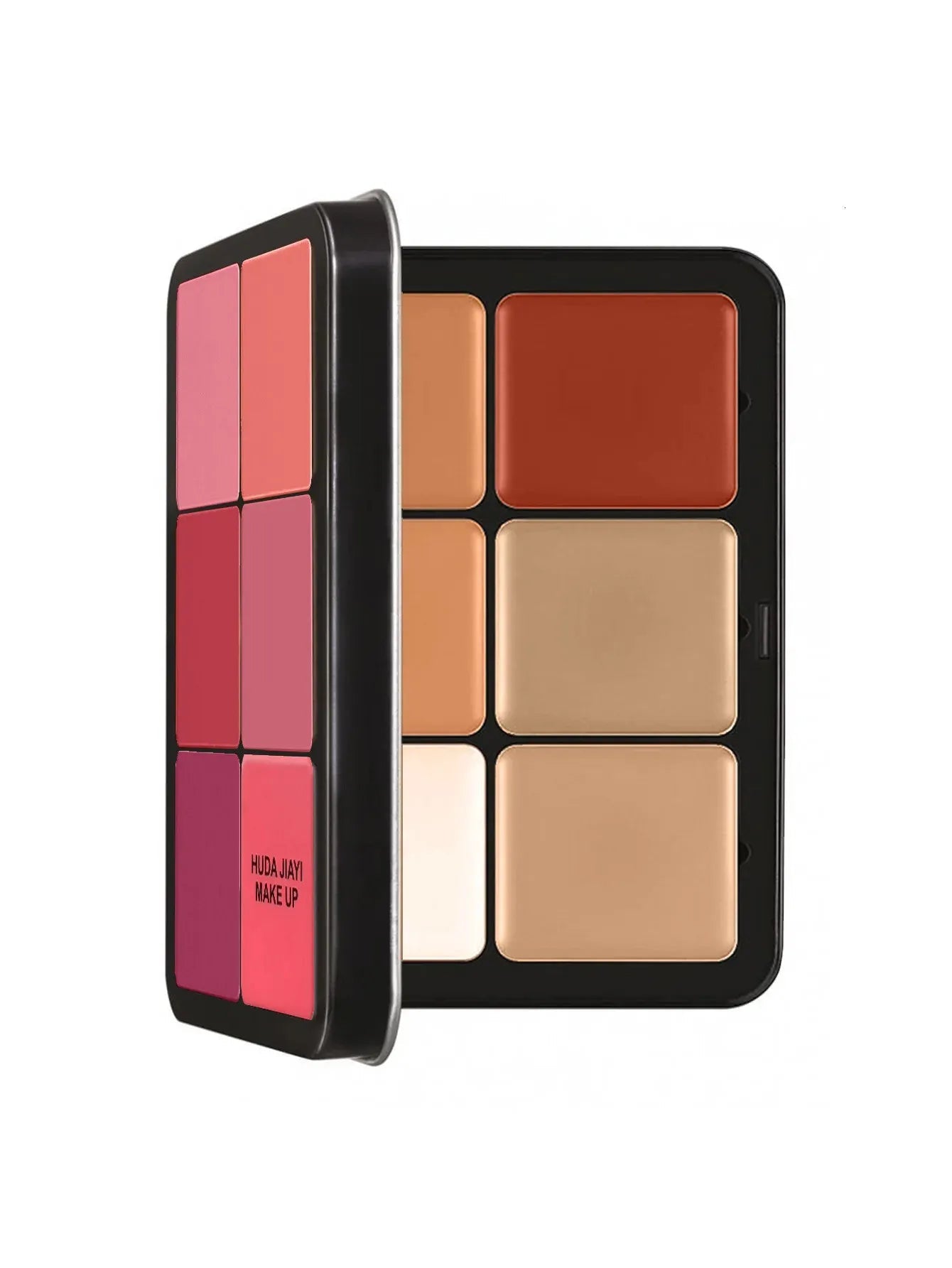 Makeup palette with various shades suitable for different skin tones