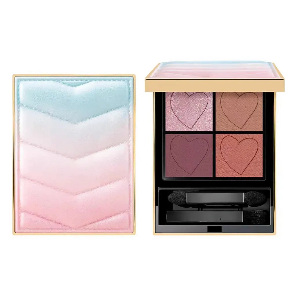 Mini clutch makeup palette with four matte eyeshadow colors in a gradient layout