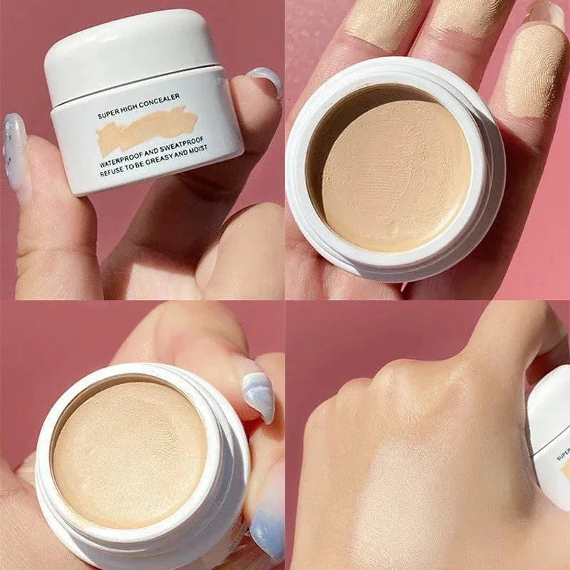 Water-resistant concealer in a compact container with applicator