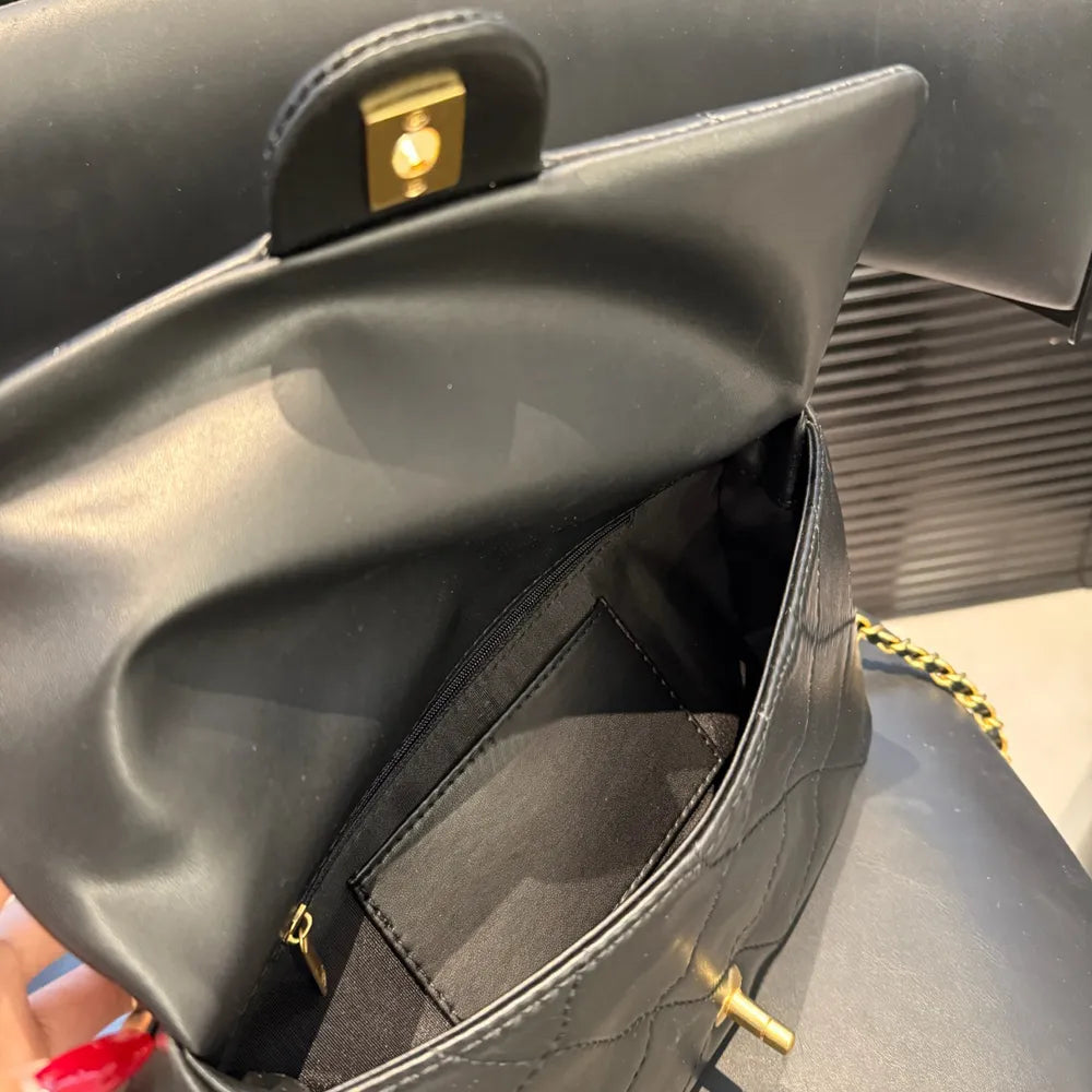 Side view showing adjustable strap and closure details