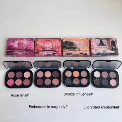 Matte eyeshadow palette showing six color options