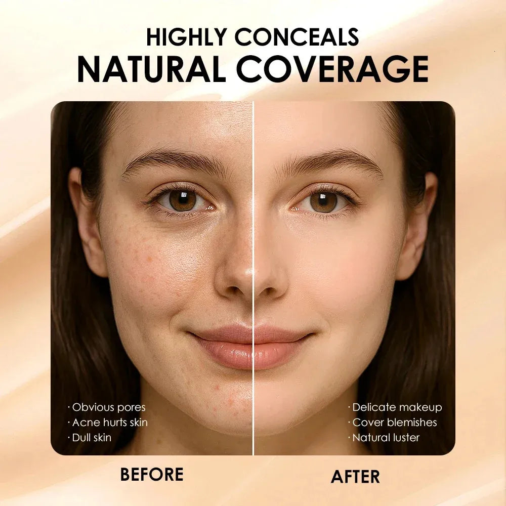 Concealer product in packaging with matte finish