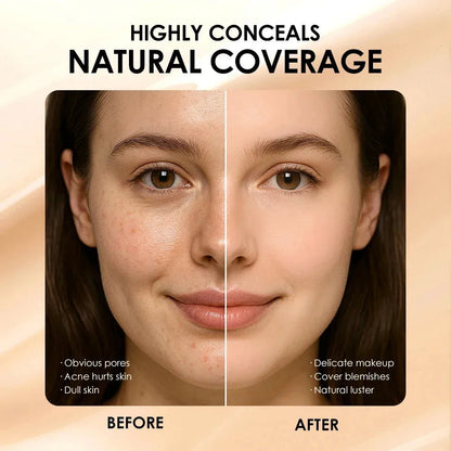 Concealer product in packaging with matte finish