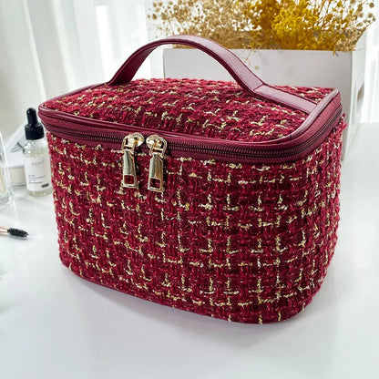 Large capacity travel toiletry bag with multiple compartments