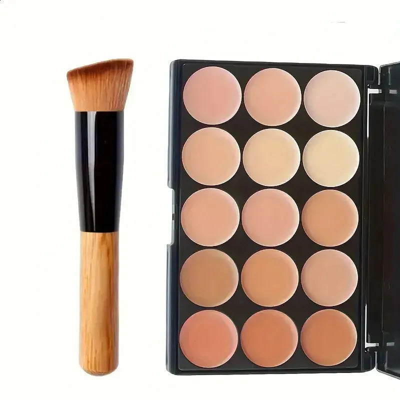 Face concealer palette showing multiple shade options arranged in compact