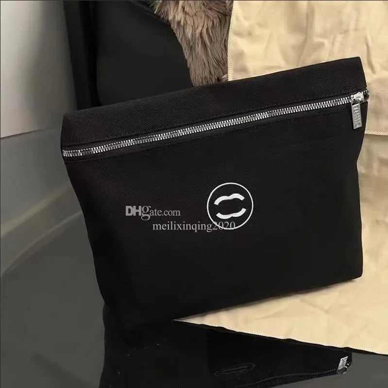 Close-up view of pouch interior showing organizational compartments
