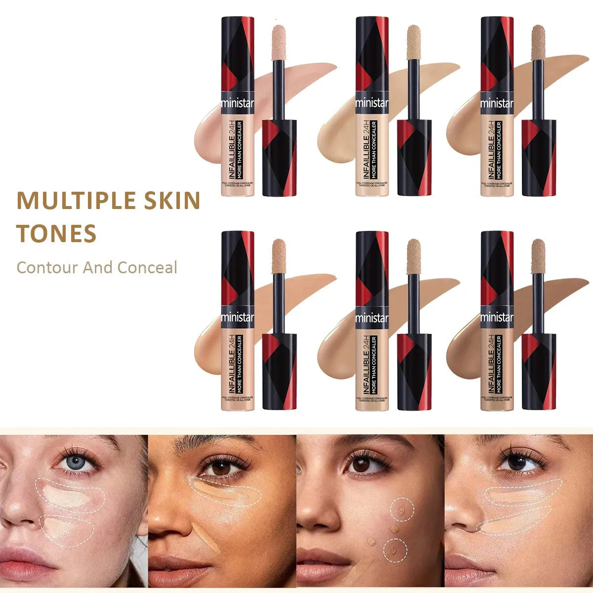 Waterproof concealer product shown in packaging
