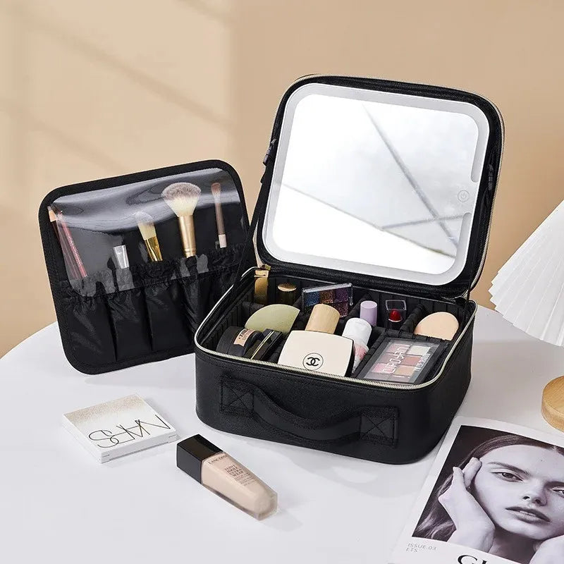 Side view of textured makeup case in available color option