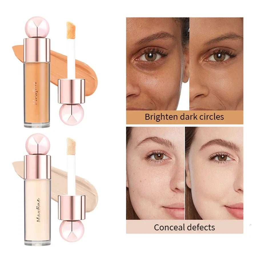 Close-up view of concealer texture and consistency on skin