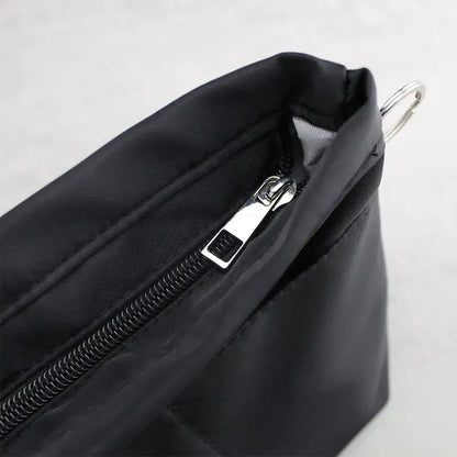 Interior view of organizer showing compartment layout