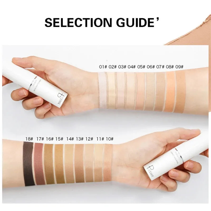 Color correcting makeup stick shown in closed position with cap