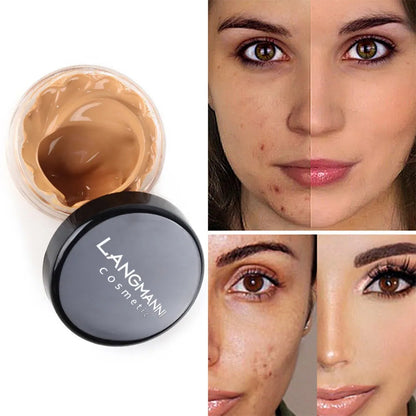 Liquid concealer cream in packaging with applicator