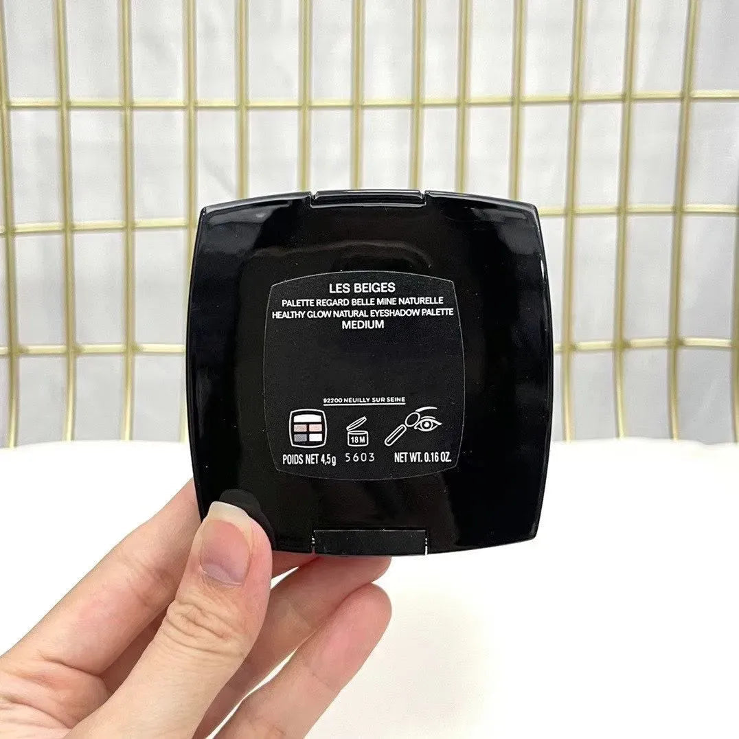 Swatch demonstration of the palette's shades on skin for glow effect reference