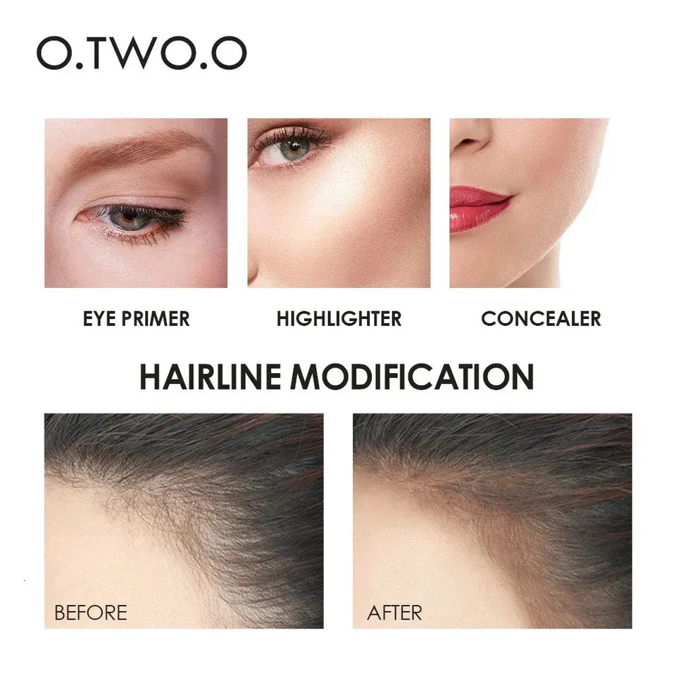 Dual-ended makeup stick showing contour shade on one end and highlight shade on the other
