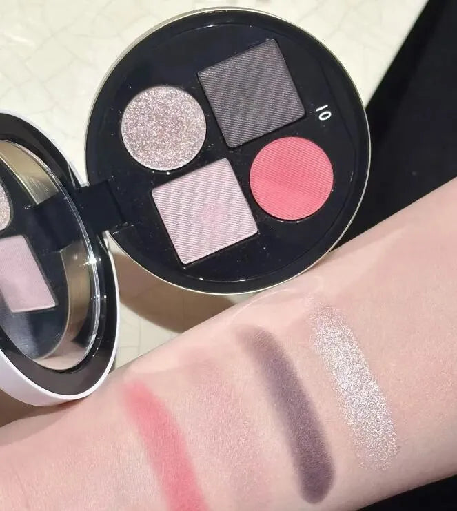 Four-color ombre eyeshadow palette with compact design