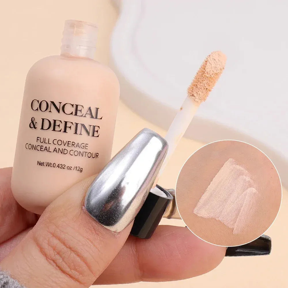 Close-up view of concealer texture on skin surface