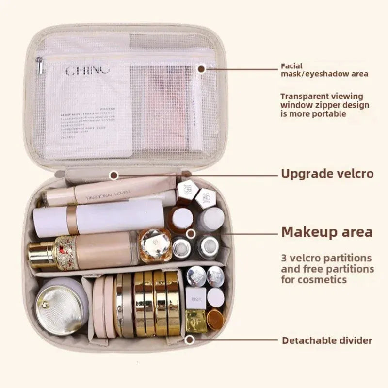Makeup bag closed showing exterior design and color options