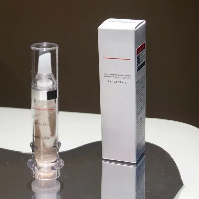 Close-up view of sheer coverage corrector being applied to skin