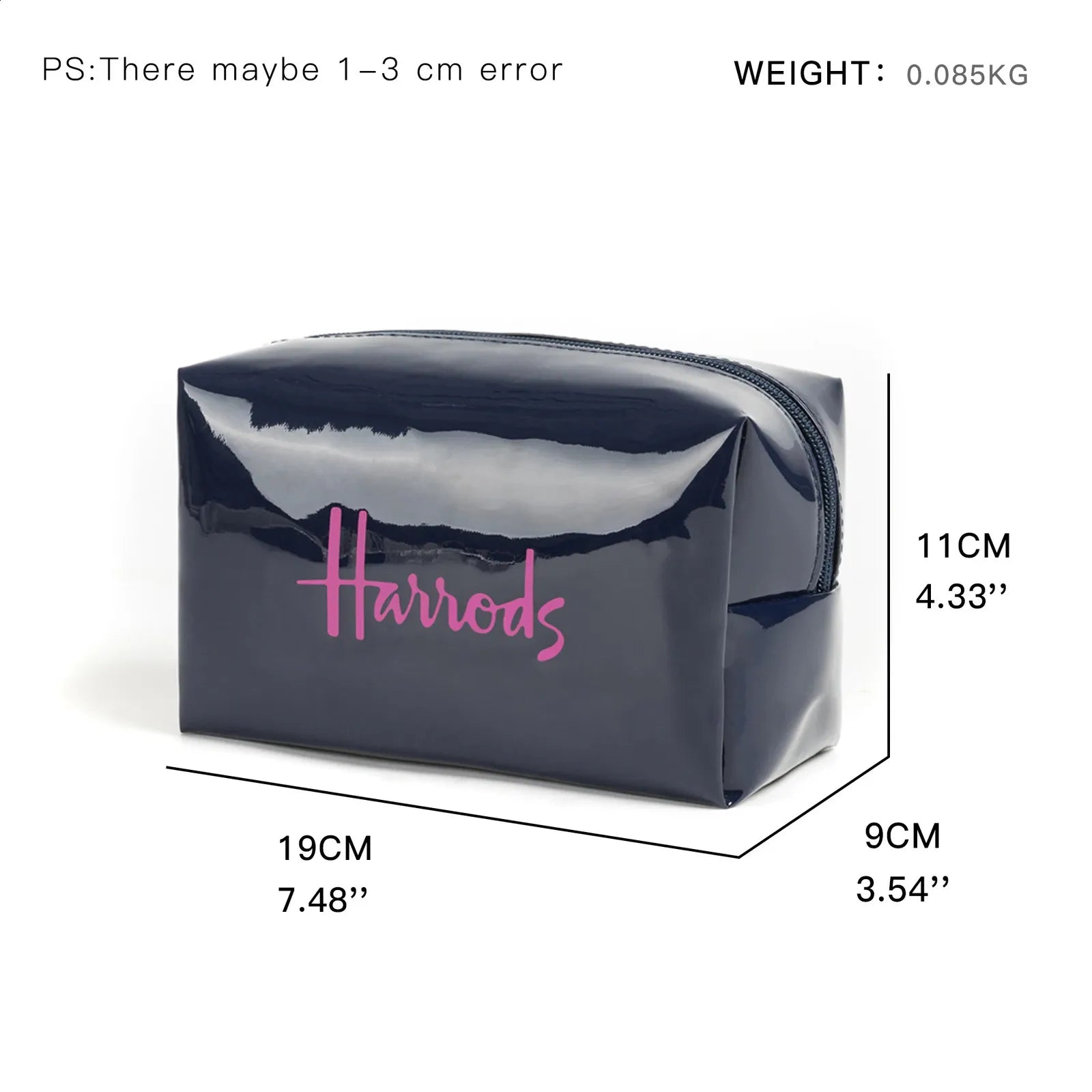 Compact travel cosmetic case in a neutral color option