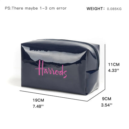 Compact travel cosmetic case in a neutral color option