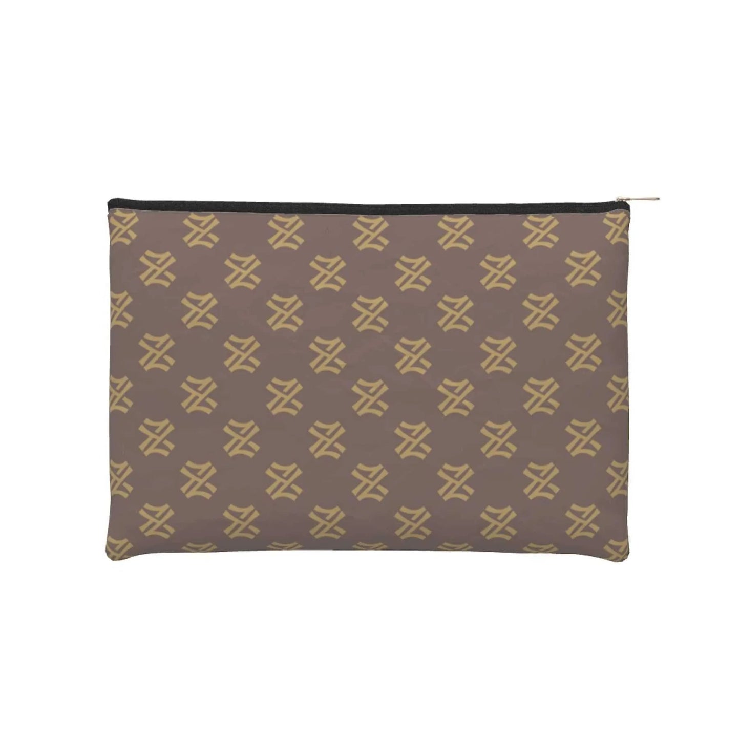 Designer cosmetic bag in Tyvek paper with a brown color option