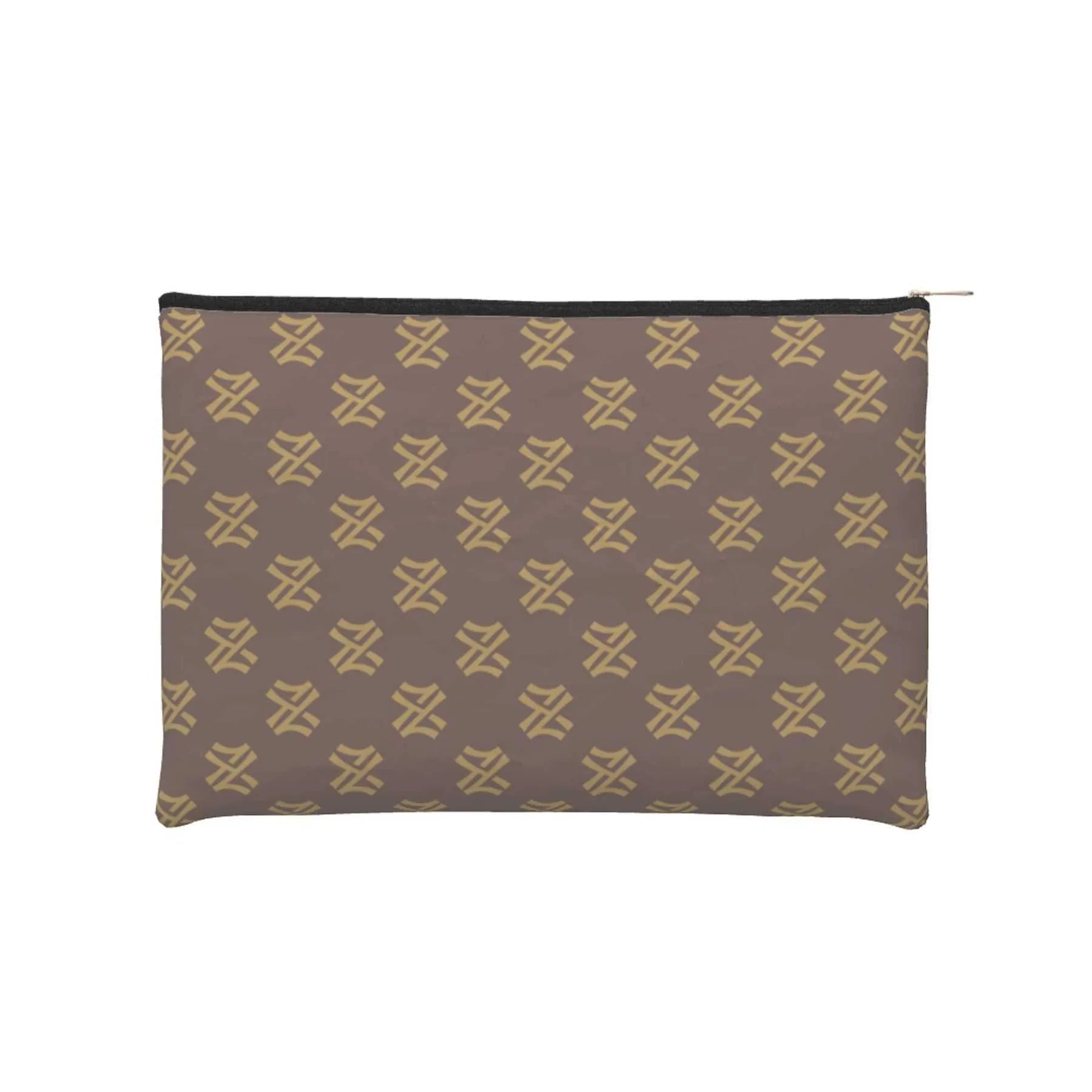 Designer cosmetic bag in Tyvek paper with a brown color option