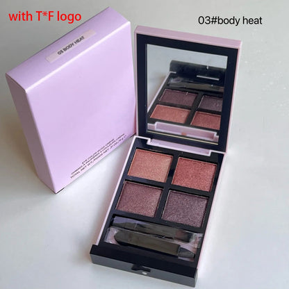 Four complementary eyeshadow shades in a compact palette