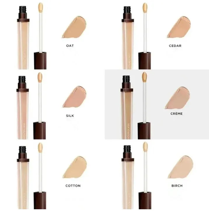 Eight different shades of cream concealer in small containers