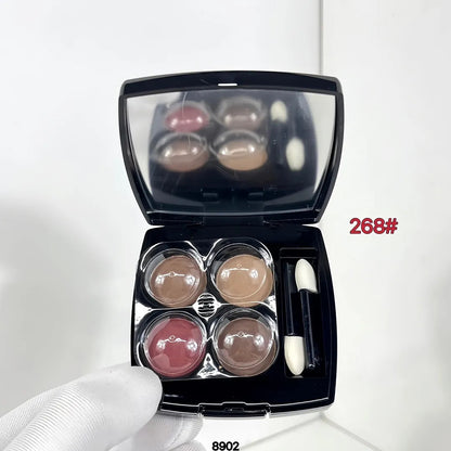 Dual-ended eyeshadow brushes included with the palette for application