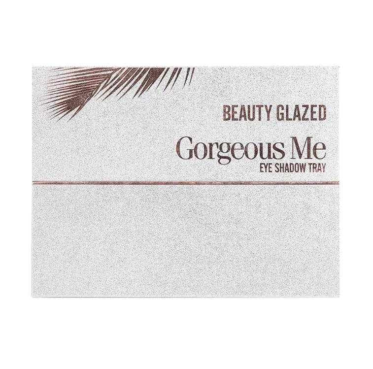 Close-up view of eyeshadow palette with shimmer and matte finishes