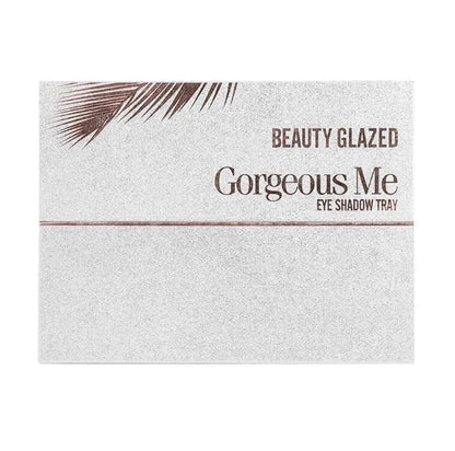 Close-up view of eyeshadow palette with shimmer and matte finishes