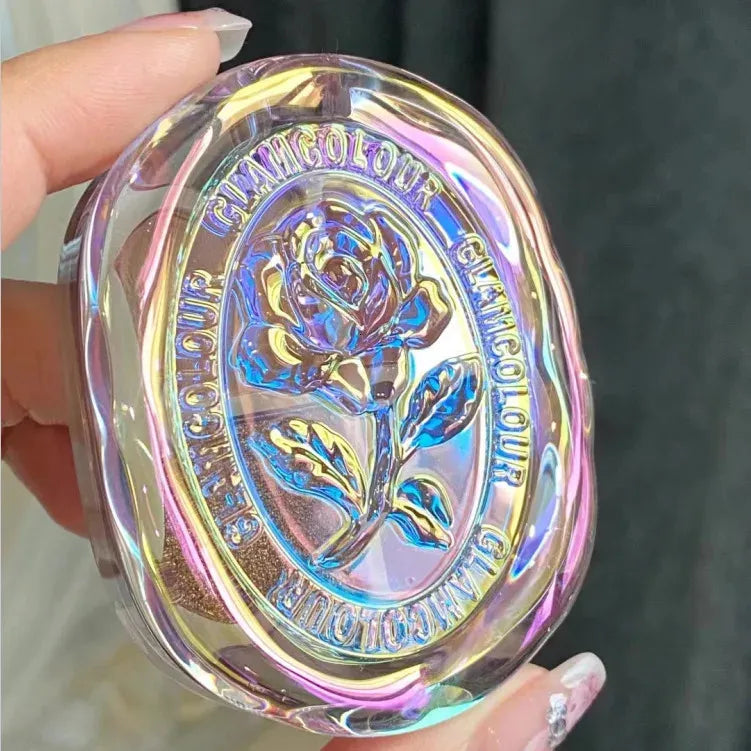 Open eyeshadow palette showing shimmer and matte shades