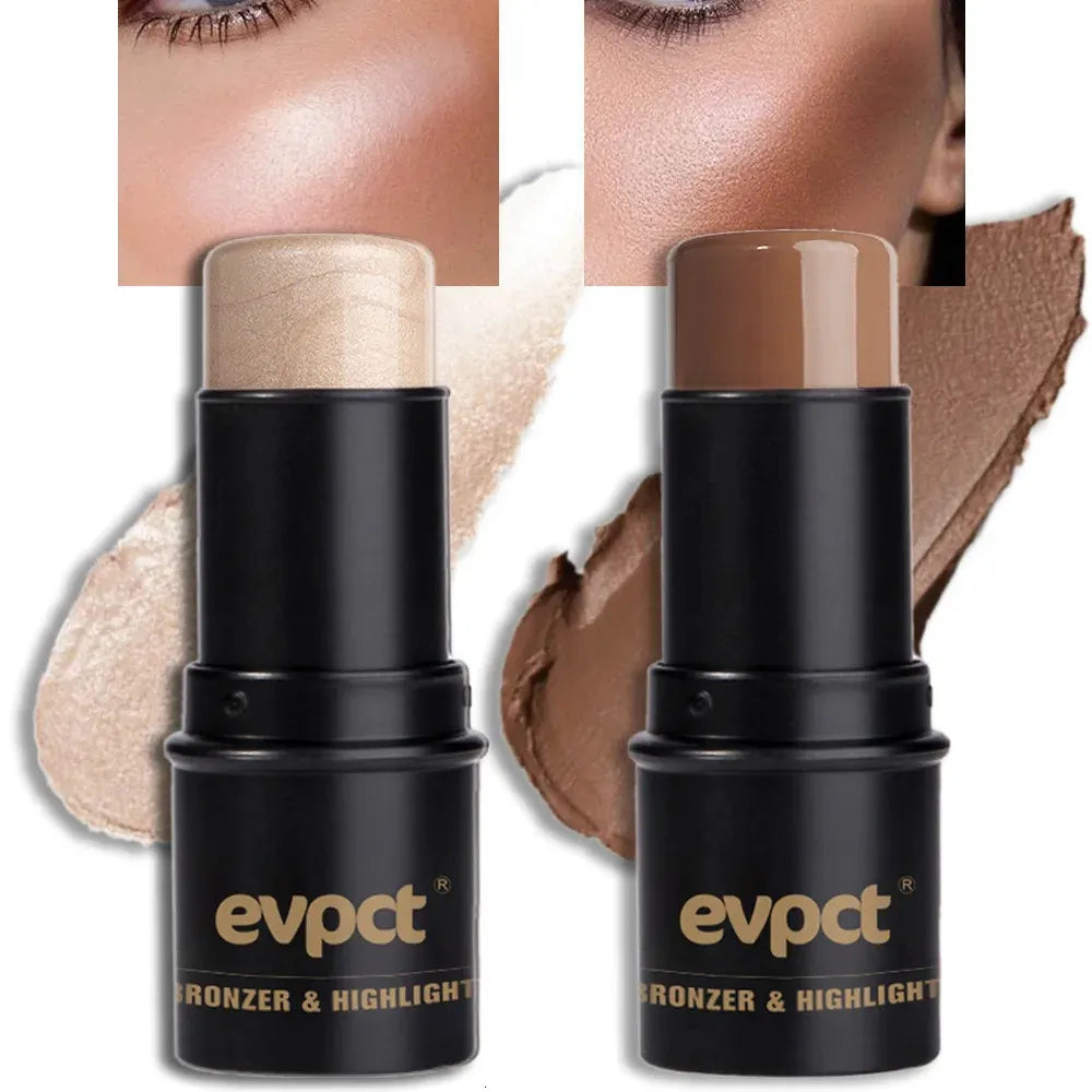Cream contour and highlighting stick in closed position