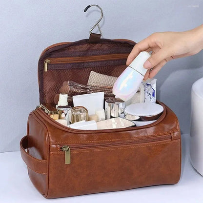Waterproof toiletry bag interior showing large capacity storage space