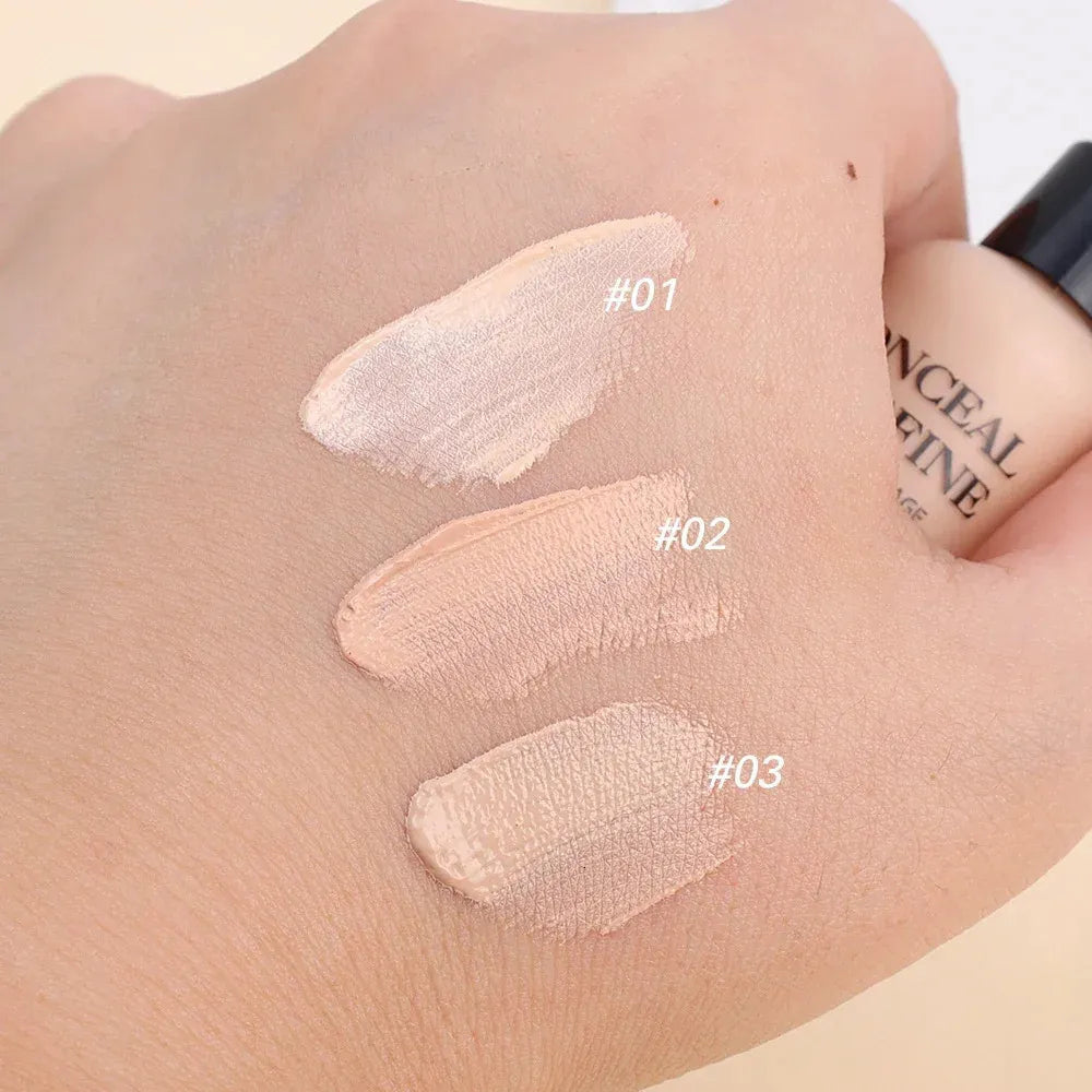 Before and after comparison showing application on under-eye area