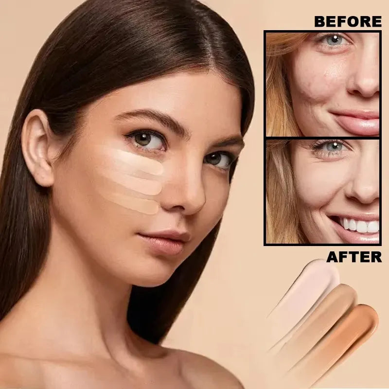 Swatches of concealer shades showing variations on skin