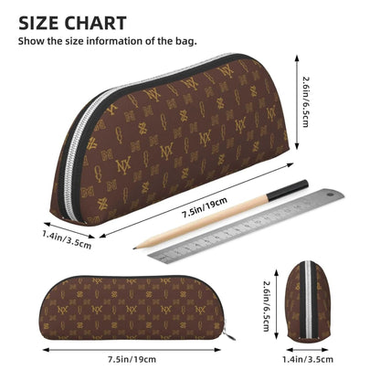 Open view showing interior of the makeup bag