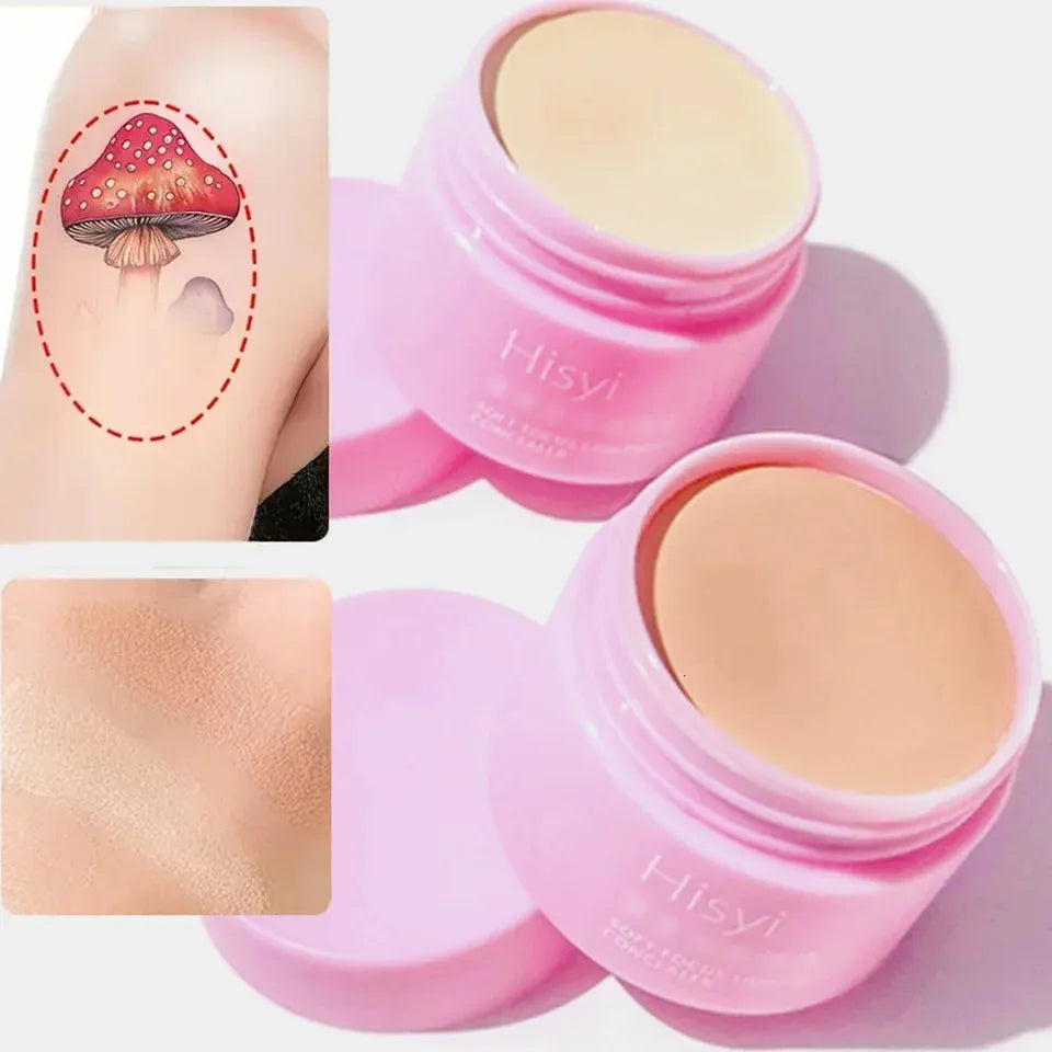 Waterproof concealer cream in a small 5g container