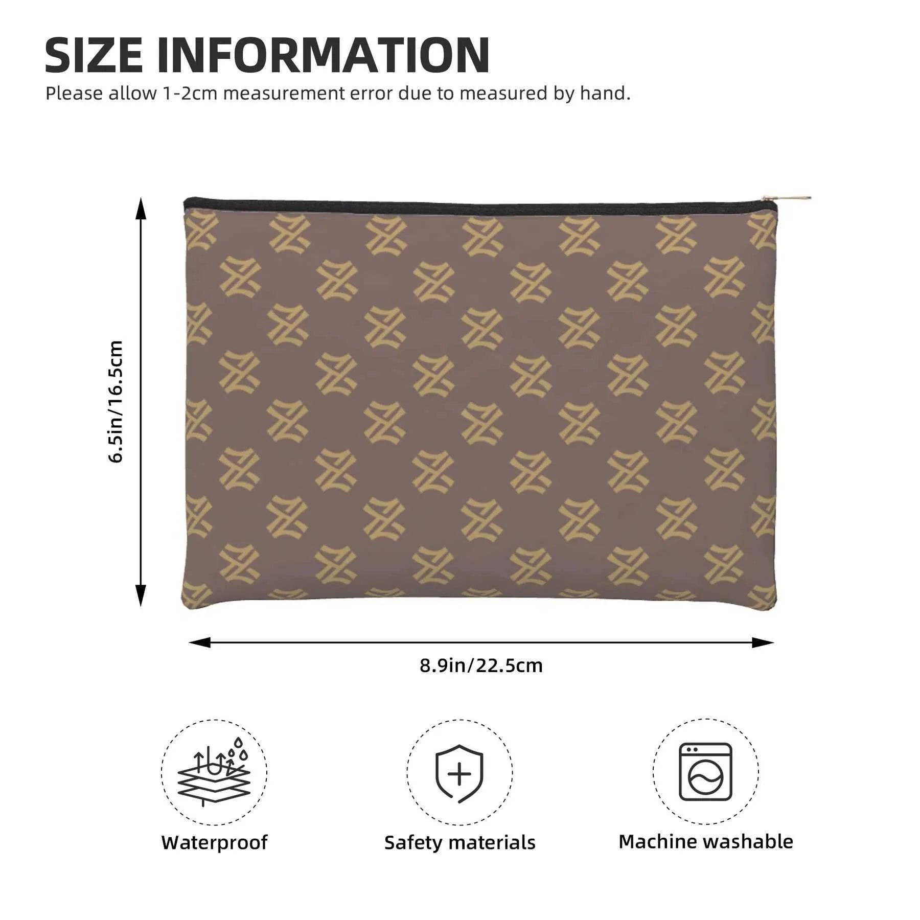 Interior view of the cosmetic bag showing organizational compartments