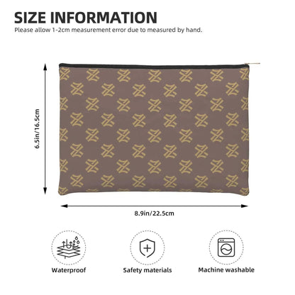Interior view of the cosmetic bag showing organizational compartments