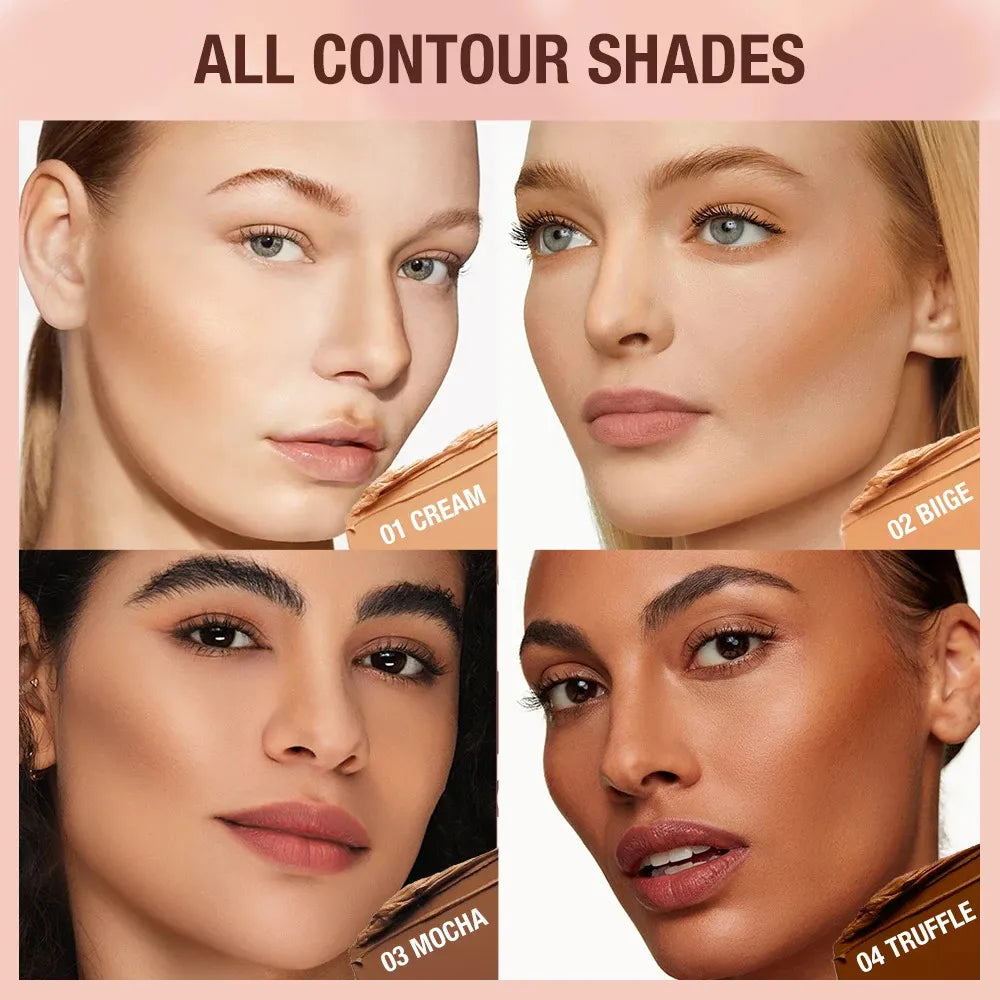Cream contour stick showing product texture