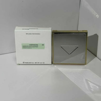 Professional eyeshadow palette showing matte and shimmer color swatches